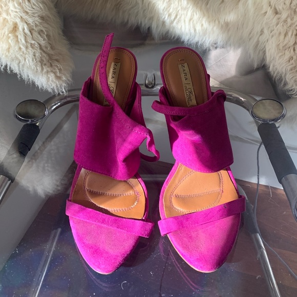ZARA Bright Fuchsia Sandals - Picture 3 of 5